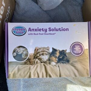 Snuggle Kitty Anxiety Solution Plush for Cats - Purple and Cream